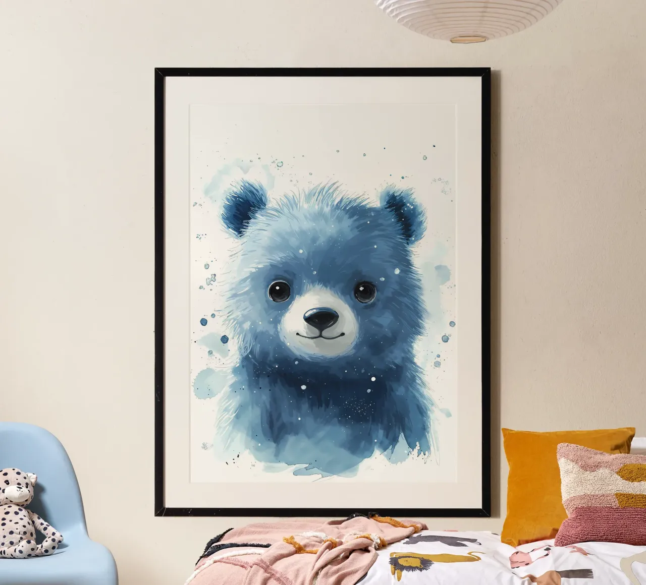 Blue Bear Cub - Monochromatic Charm Hahnemühle von Manh beo