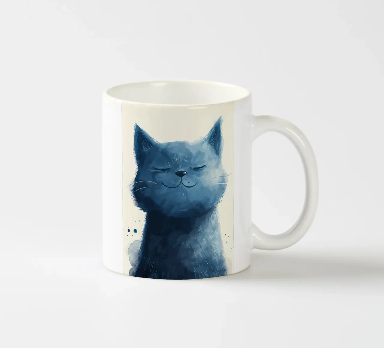 Blaue Glückseligkeit Kätzchen Keramik Tasse von Manh beo