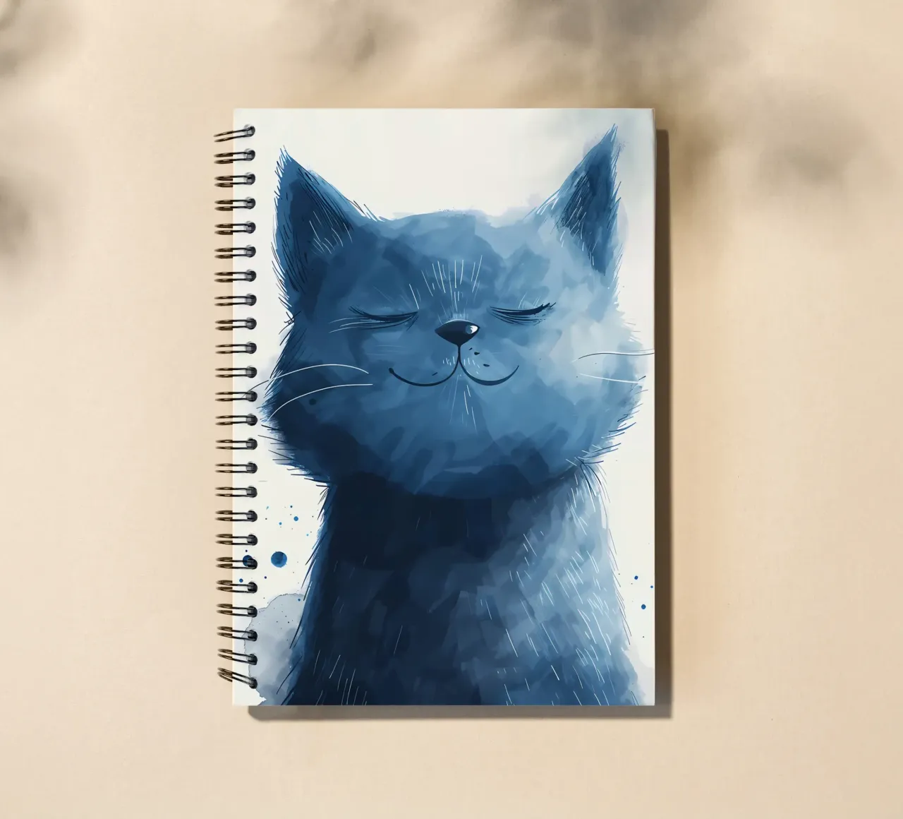 Blue Bliss Kitty spiral notebook by Manh beo