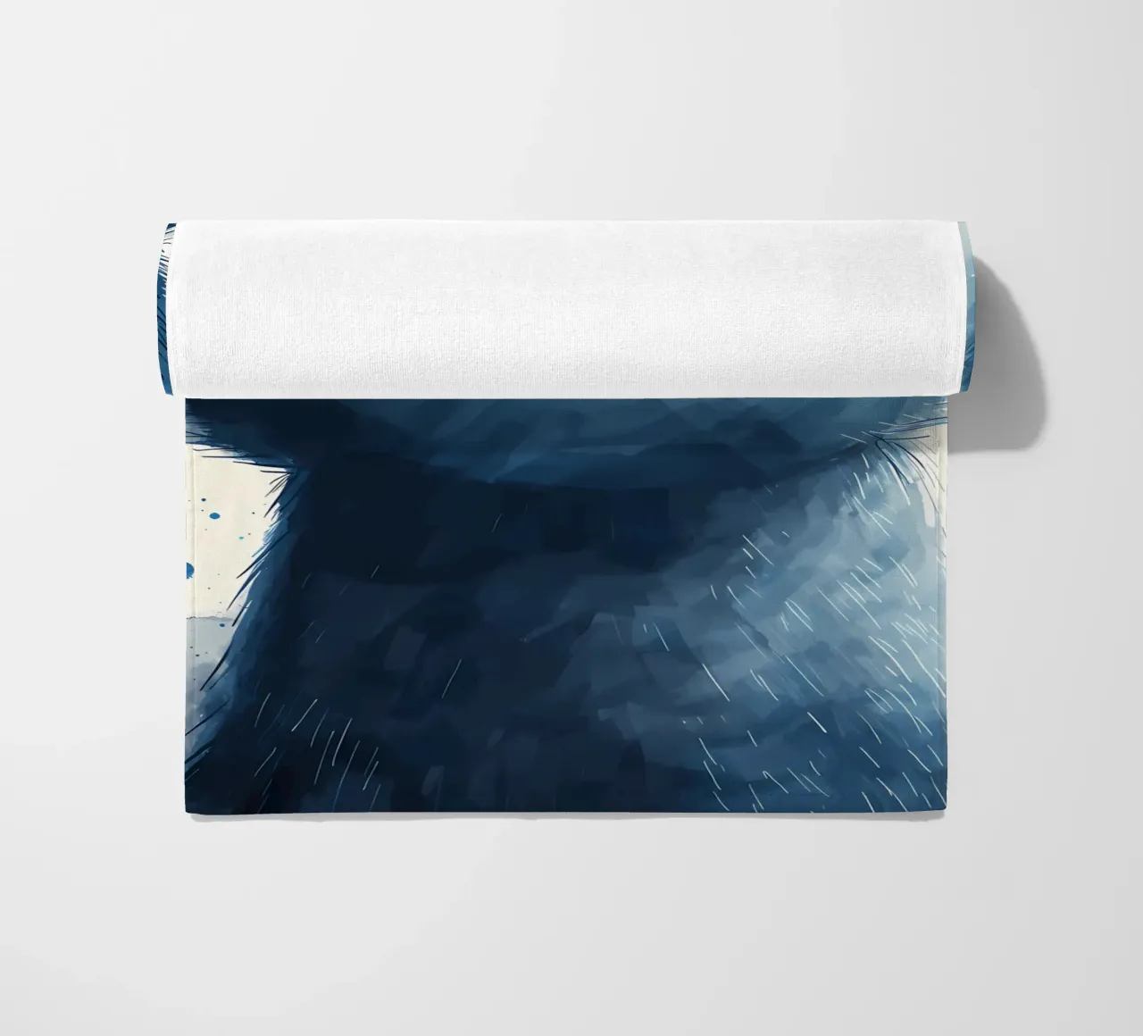 Blue Bliss Kitty beach towel by Manh beo
