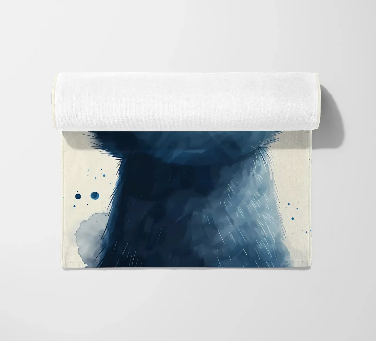 Blue Bliss Kitty beach towel by Manh beo