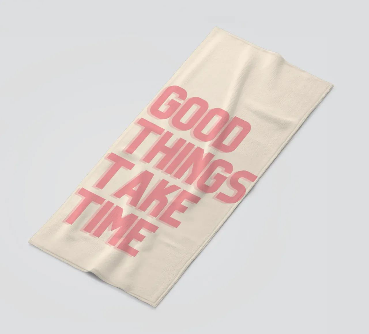 Le cose belle richiedono tempo - Poster tipografico minimalista telo mare da Studio Mooodz