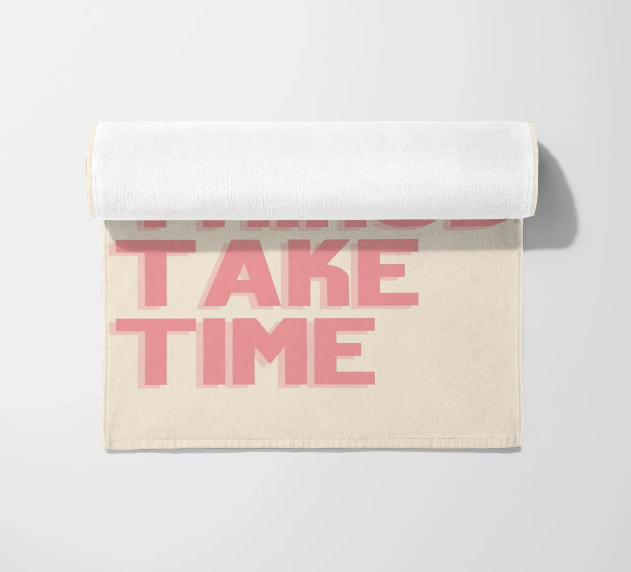 Le cose belle richiedono tempo - Poster tipografico minimalista telo mare da Studio Mooodz