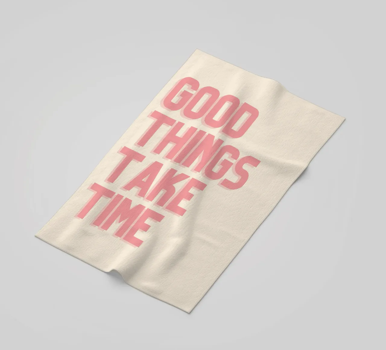 Le cose belle richiedono tempo - Poster tipografico minimalista telo mare da Studio Mooodz