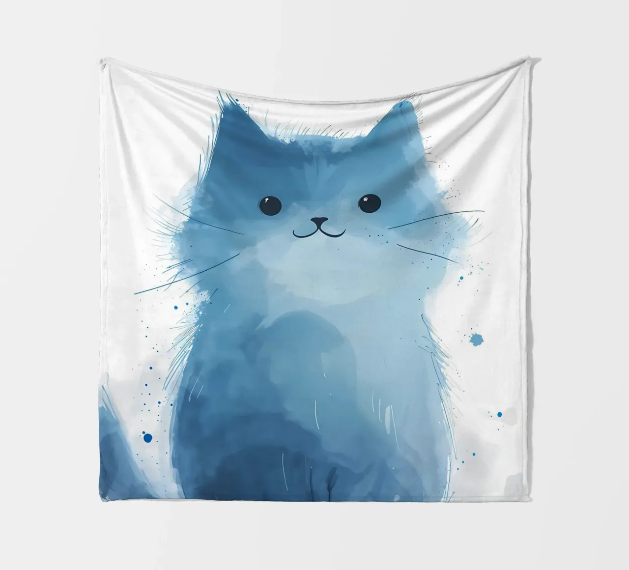 Blauer Farbton Kätzchen Fleecedecke von Manh beo