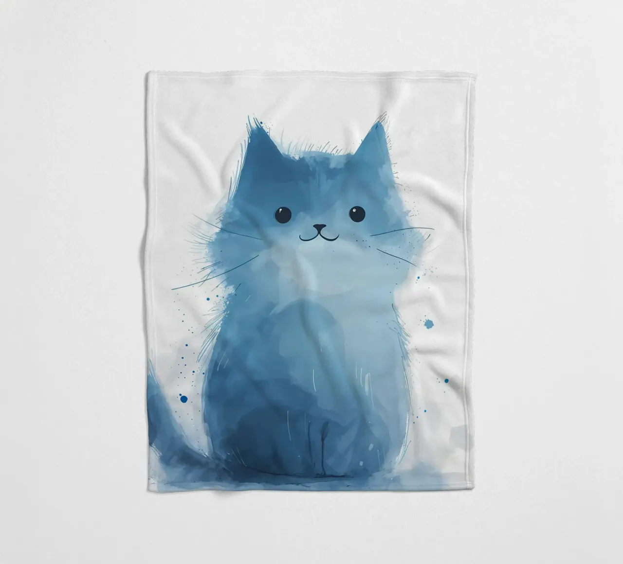 Blauer Farbton Kätzchen Fleecedecke von Manh beo