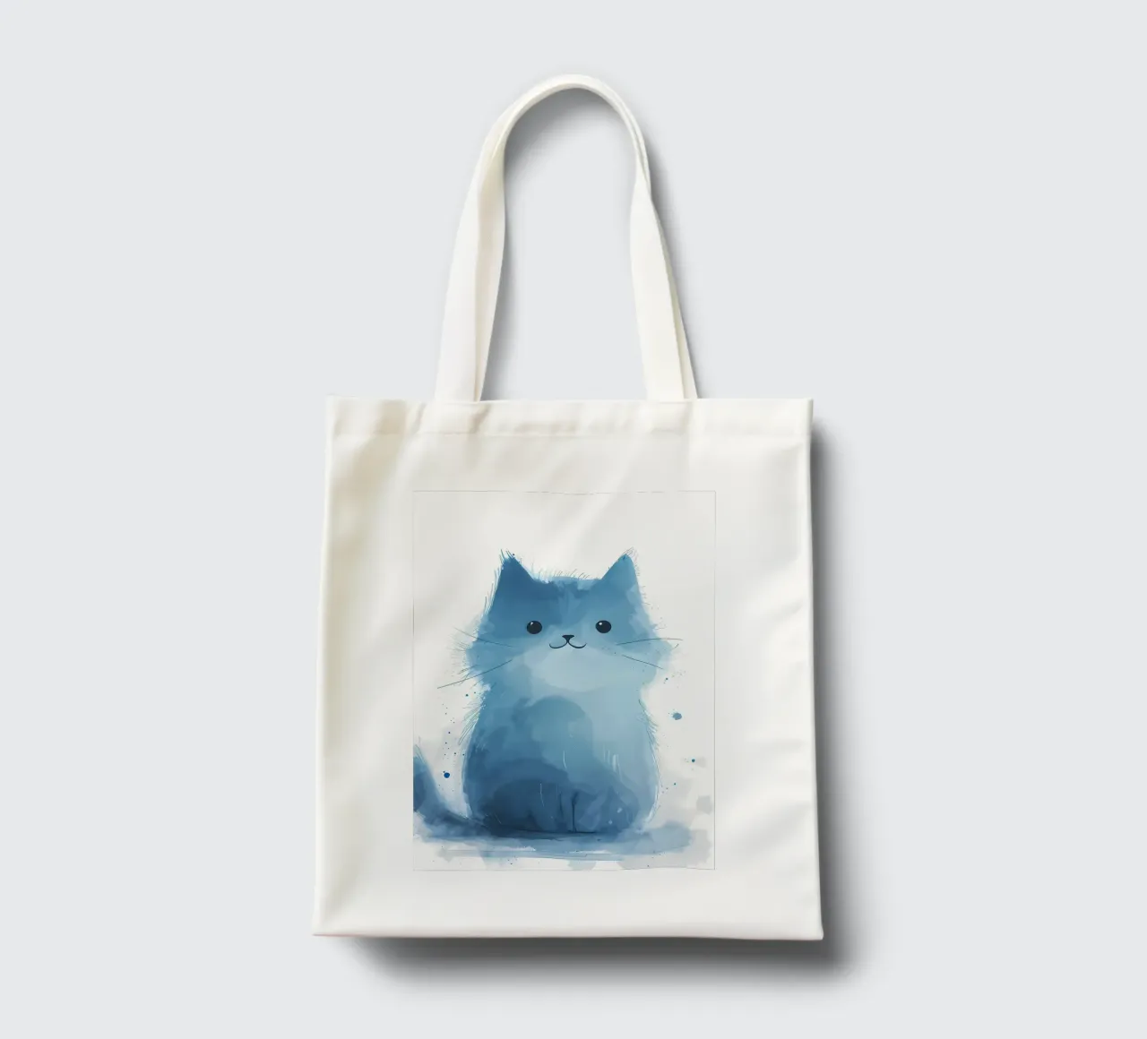 Blue Hue Kitty tote bag by Manh beo