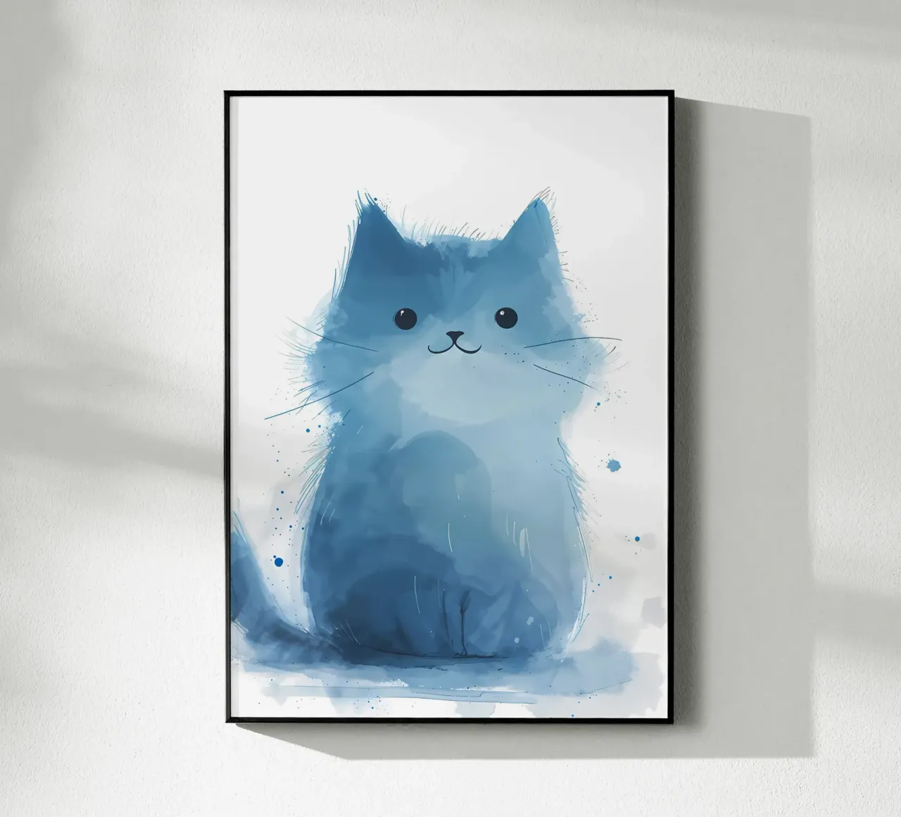 Blue Hue Kitty acrylic glass by Manh beo