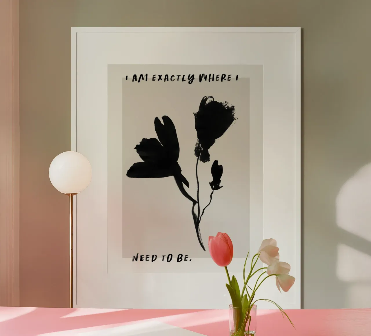 Golden Mantras No 15 poster con telaio in plastica da treechild
