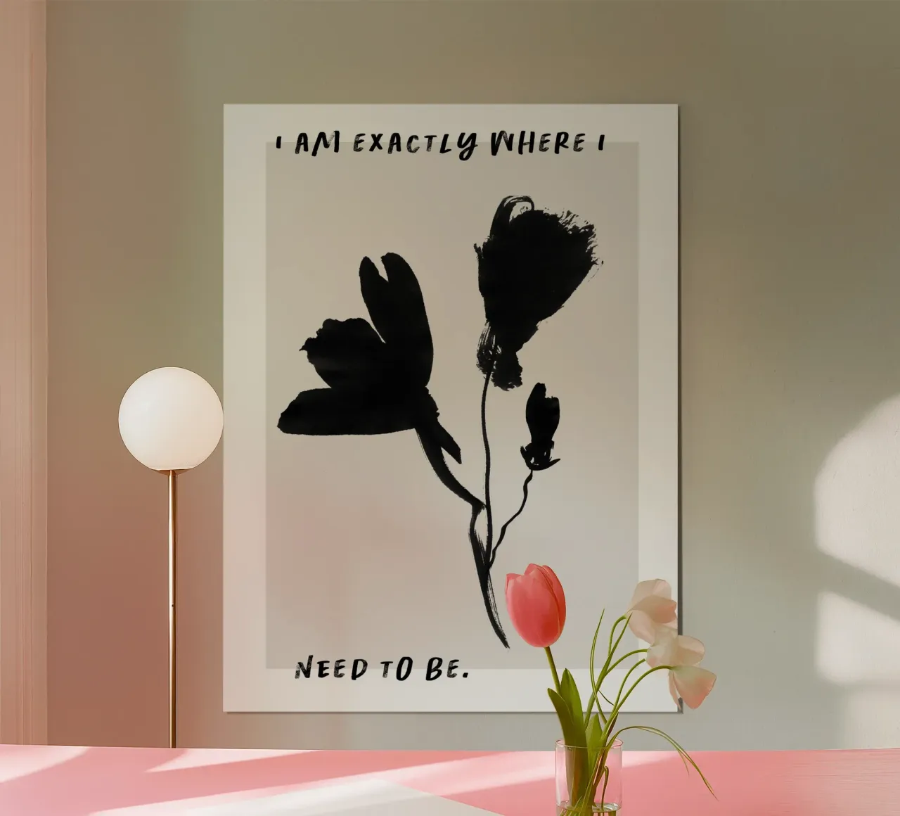 Golden Mantras No 15 poster con telaio in plastica da treechild
