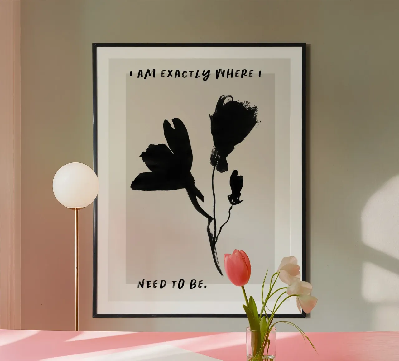 Golden Mantras No 15 poster con telaio in plastica da treechild