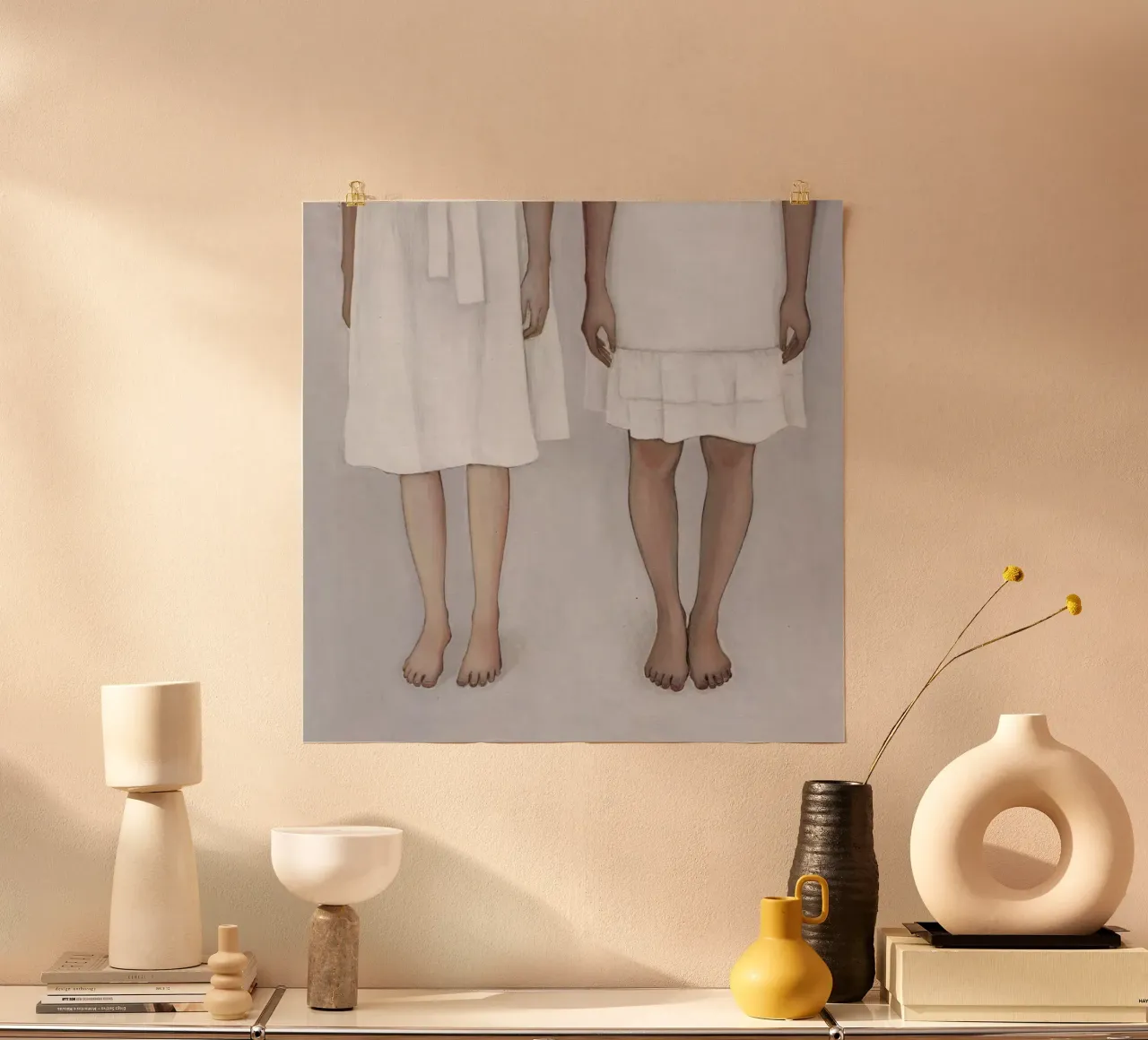 Best Friends poster con telaio in legno da Lesja Chernish