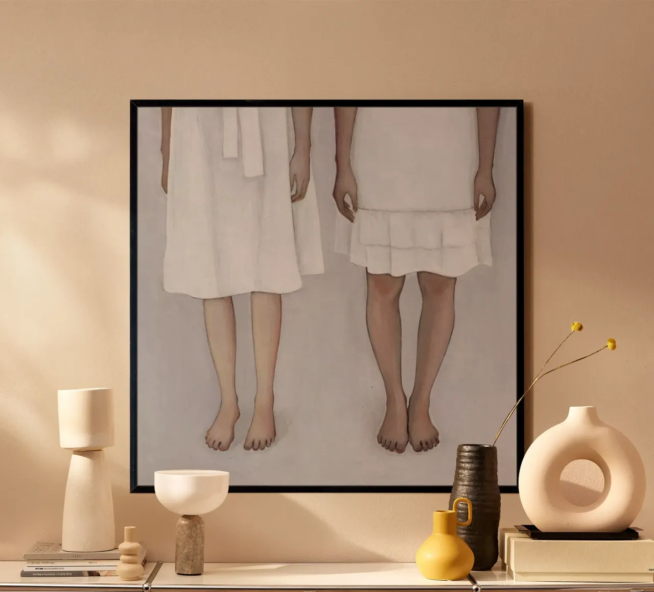 Best Friends poster con telaio in legno da Lesja Chernish