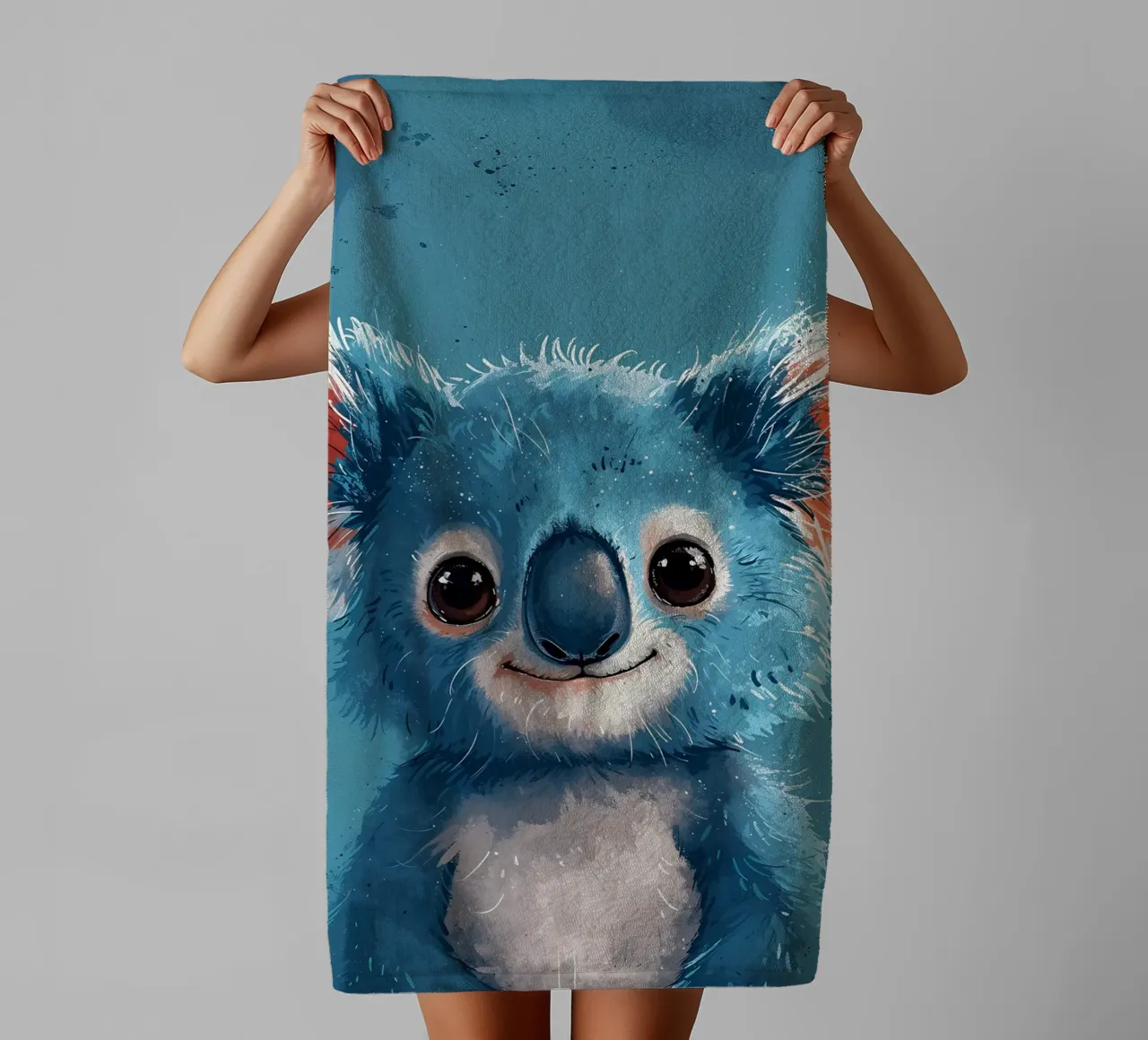 Blue Koala Joy towel by Manh beo