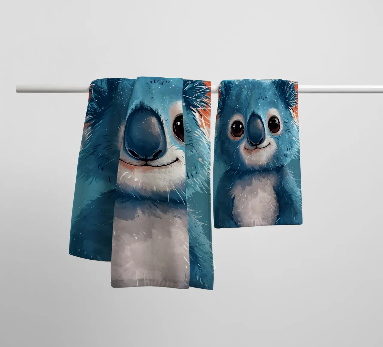 Blue Koala Joy towel by Manh beo