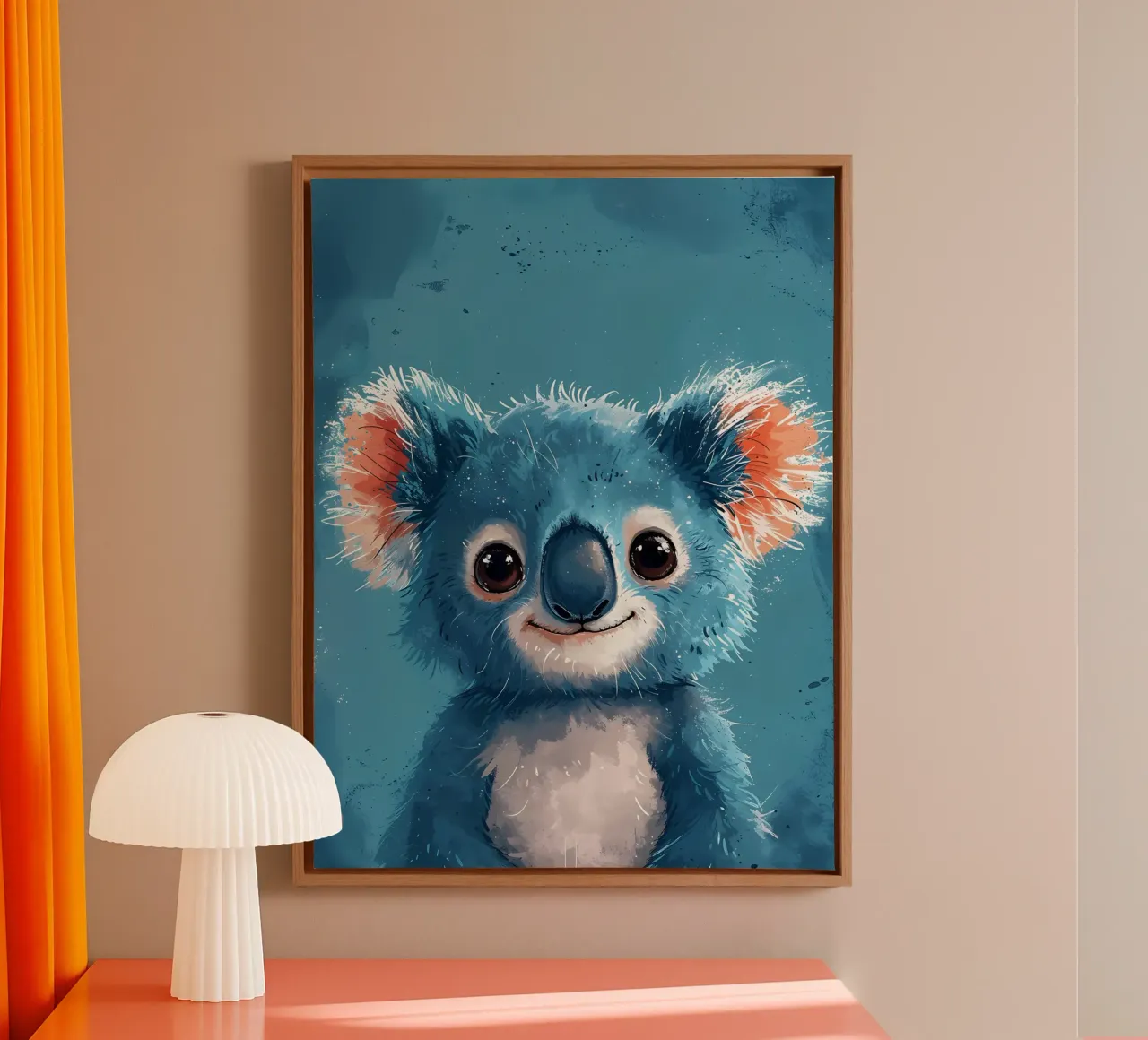 Gioia del Koala Blu tela con Cornice a cassetta da Manh beo