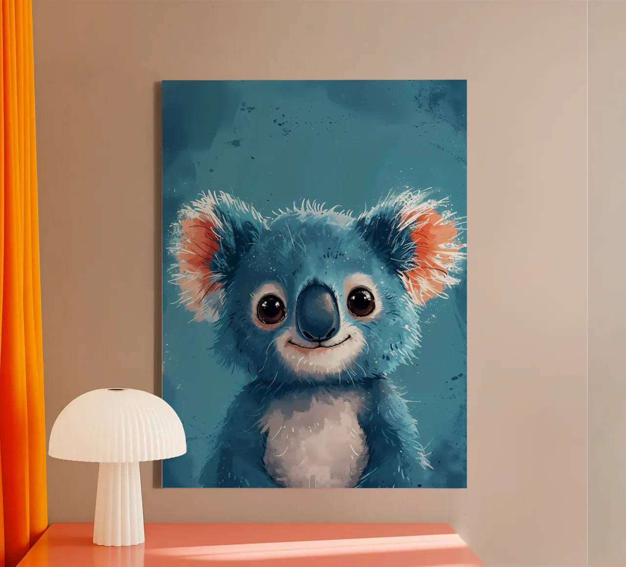 Gioia del Koala Blu tela con Cornice a cassetta da Manh beo