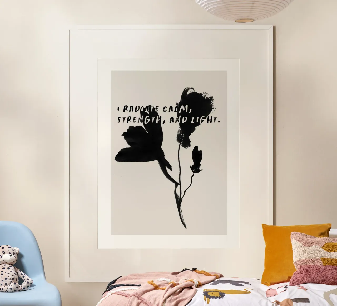 Golden Mantras No 16 poster con telaio in legno da treechild