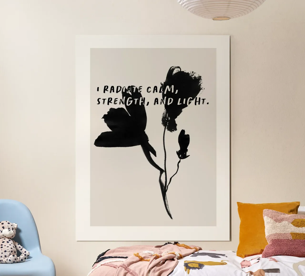 Golden Mantras No 16 poster con telaio in legno da treechild