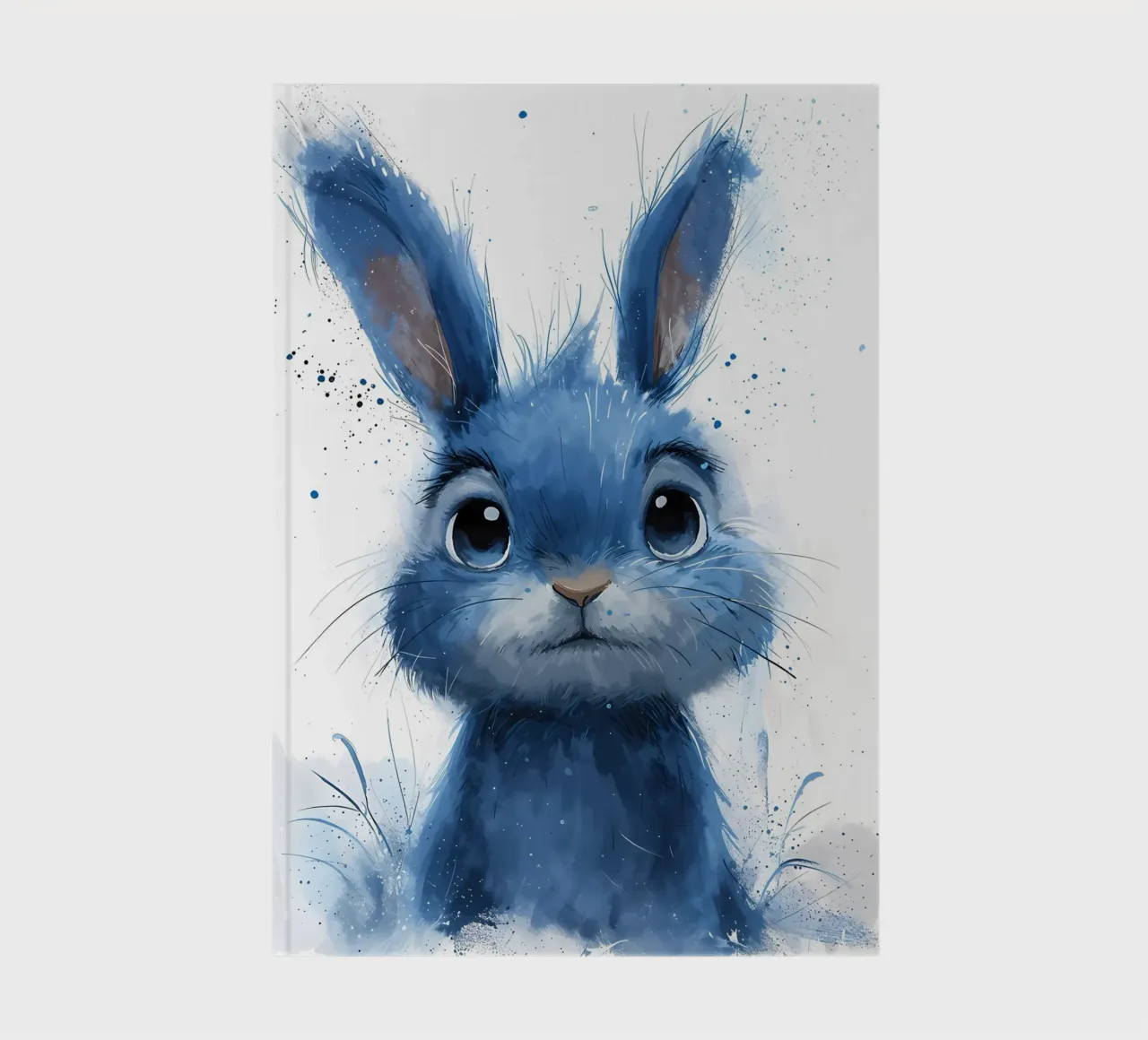 Blue Splatter Bunny notebook by Manh beo