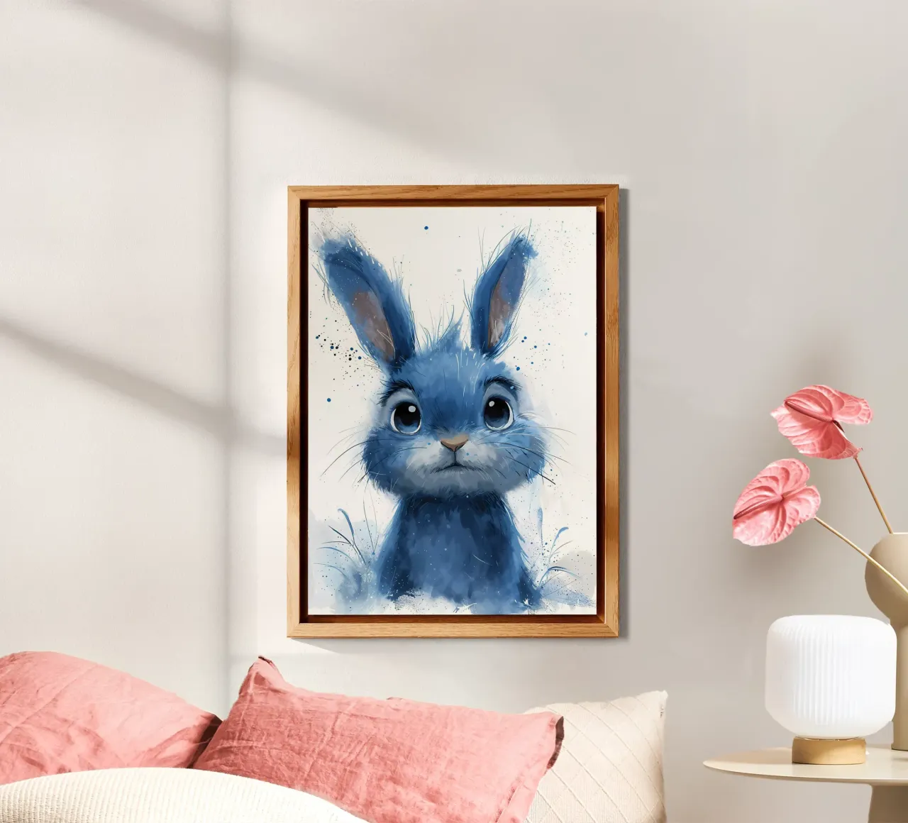 Blue Splatter Bunny forex plate by Manh beo