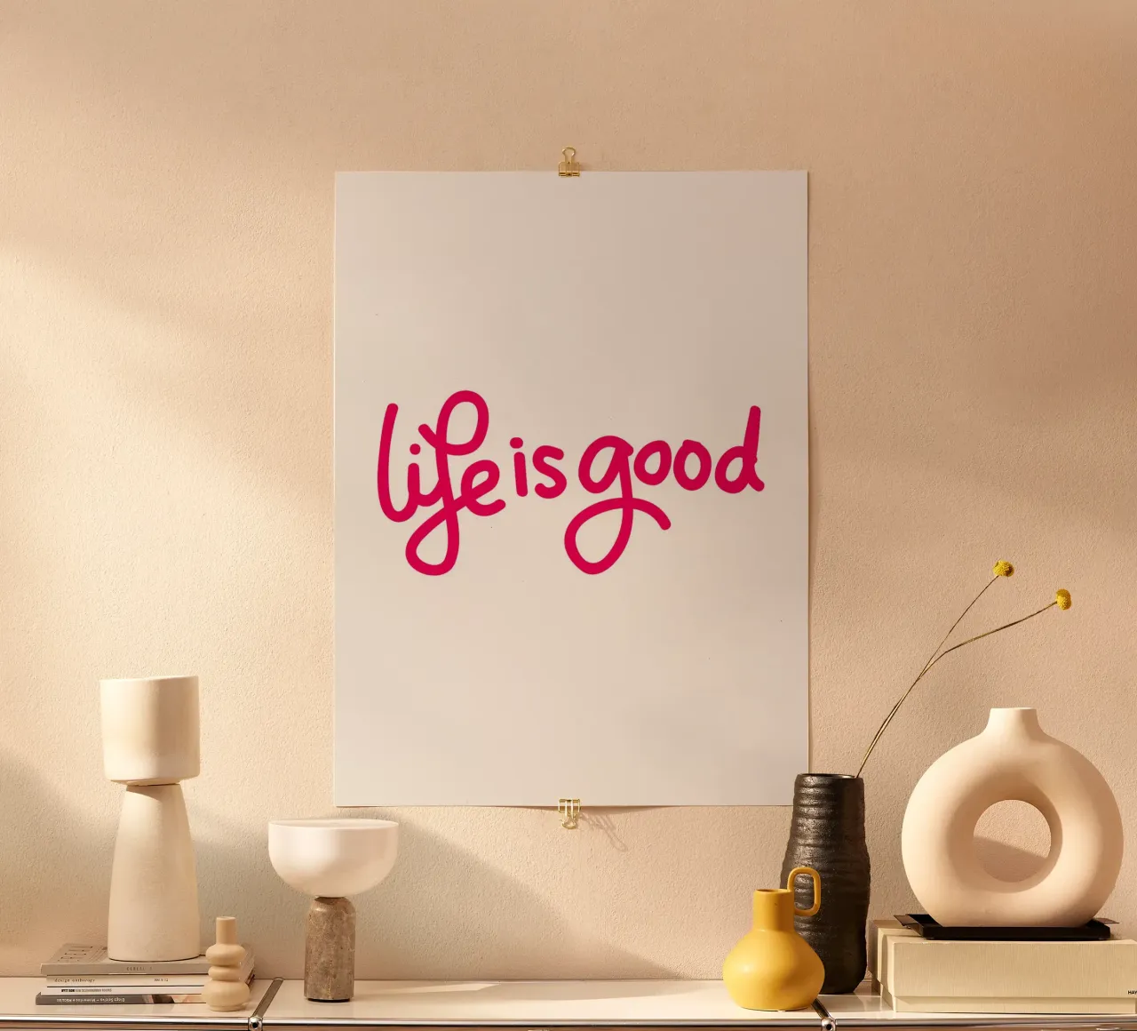 Daily Motivational Quotes poster con telaio in legno da Dreamer10
