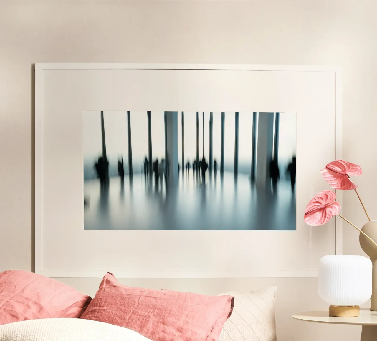 Abstract People poster con telaio in plastica da Flo Klein