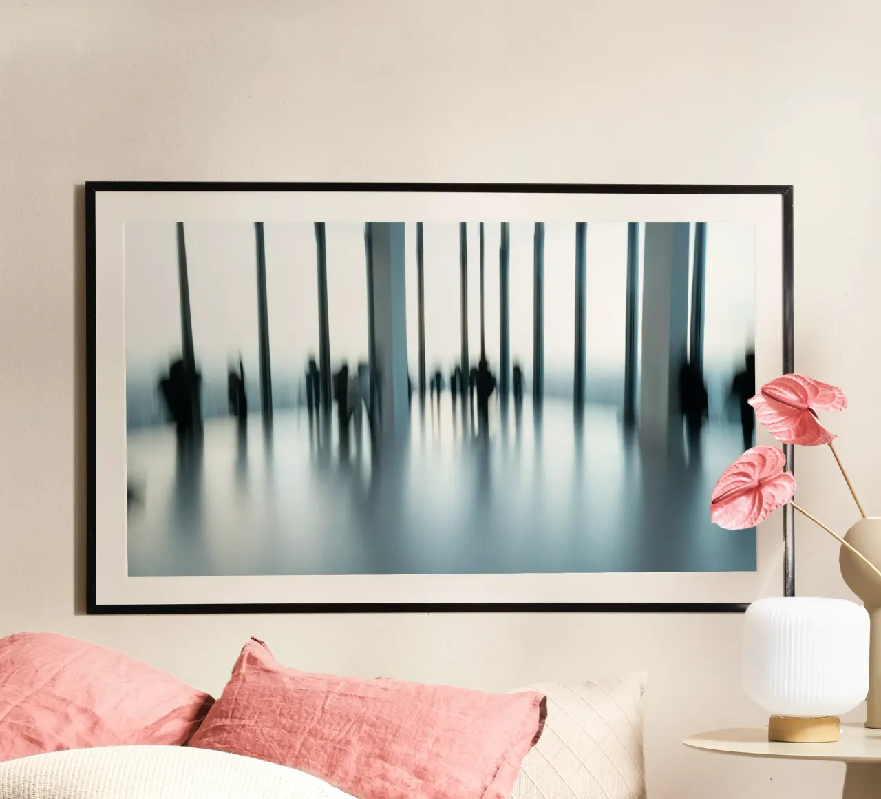 Abstract People poster con telaio in plastica da Flo Klein