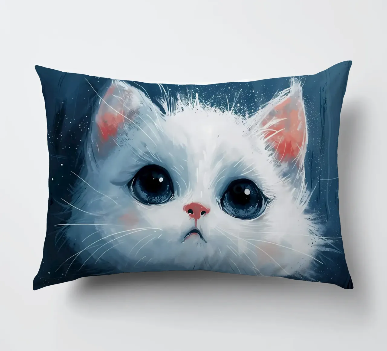 Gattino dagli occhi blu_ Serenity in Fluff cuscino da Manh beo