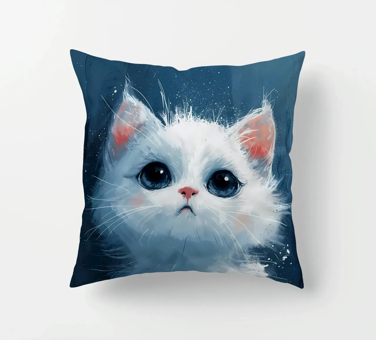 Gattino dagli occhi blu_ Serenity in Fluff cuscino da Manh beo
