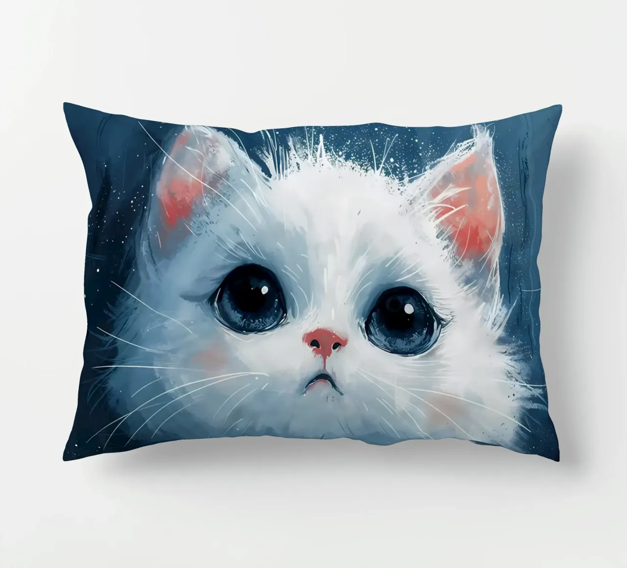 Gattino dagli occhi blu_ Serenity in Fluff cuscino da Manh beo