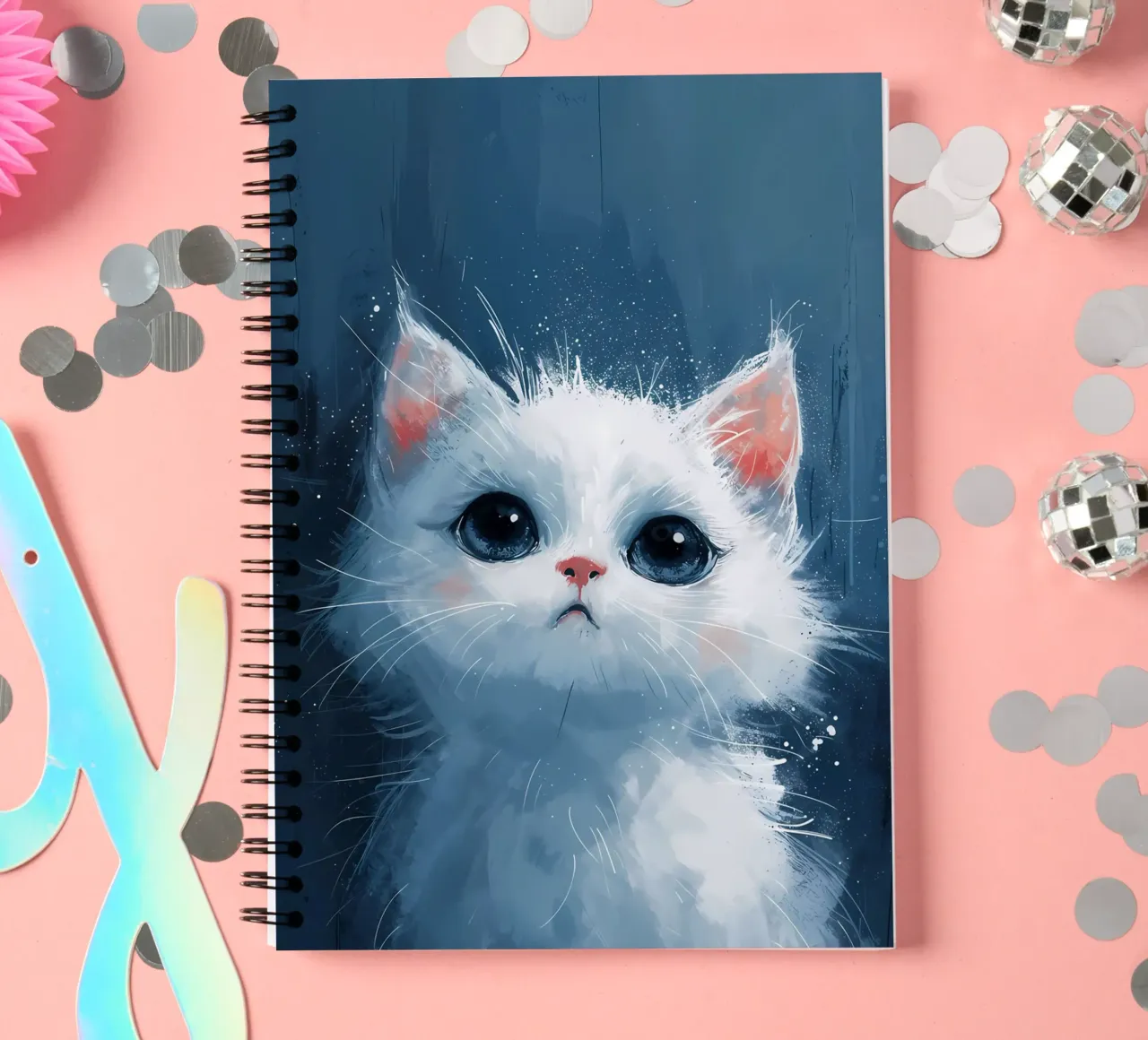 Blauäugiges Kätzchen_ Serenity in Fluff Ringbuch von Manh beo