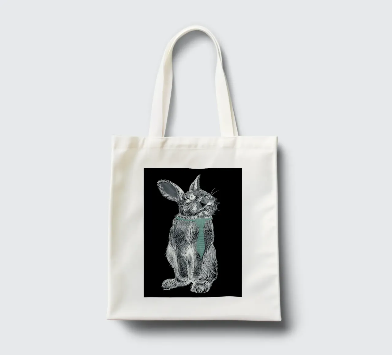 Fancy Rabbit borsa in juta da Amalia Restrepo
