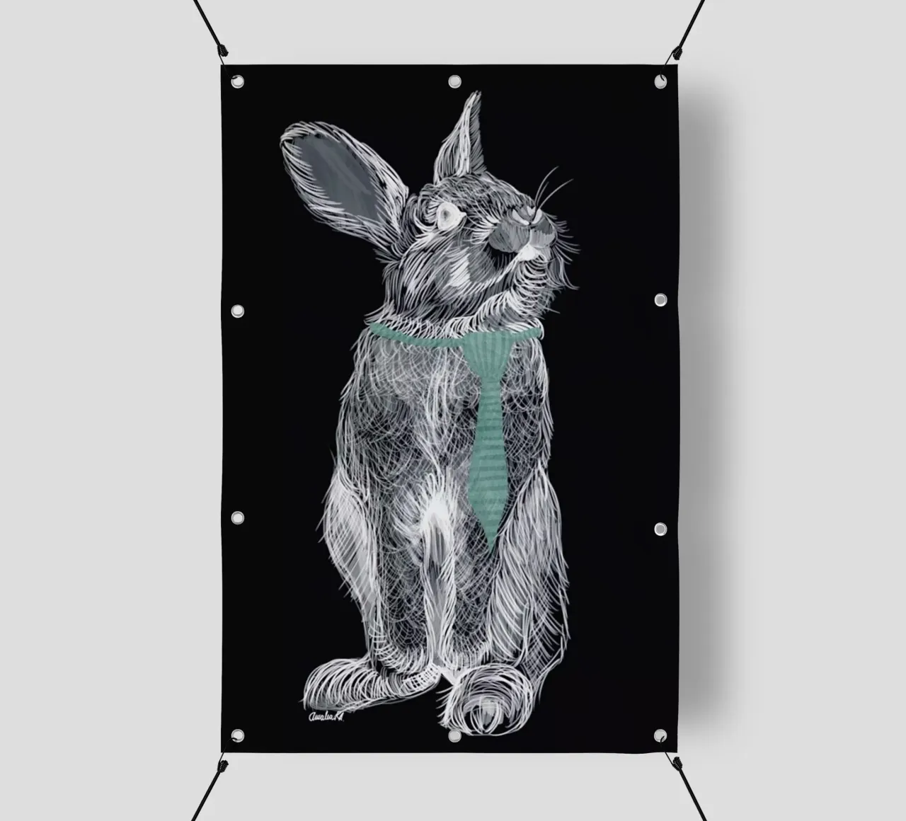 Fancy Rabbit telo in pvc da Amalia Restrepo