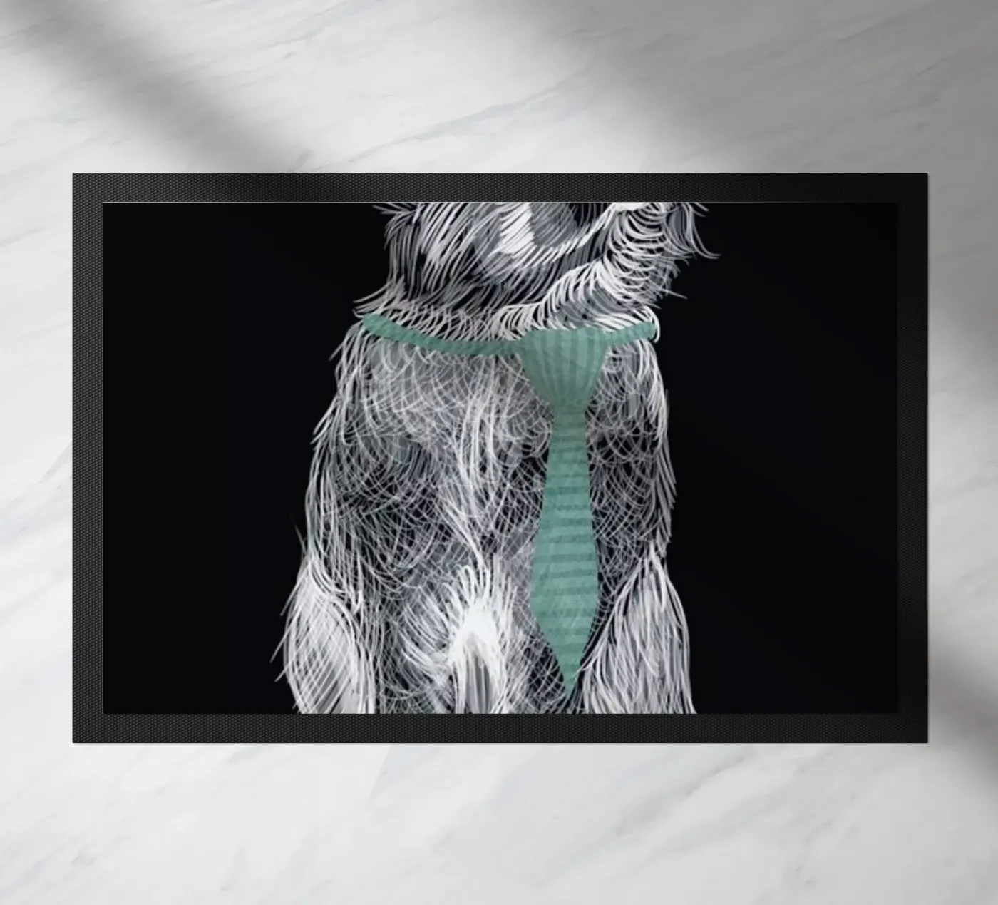 Fancy Rabbit doormat by Amalia Restrepo