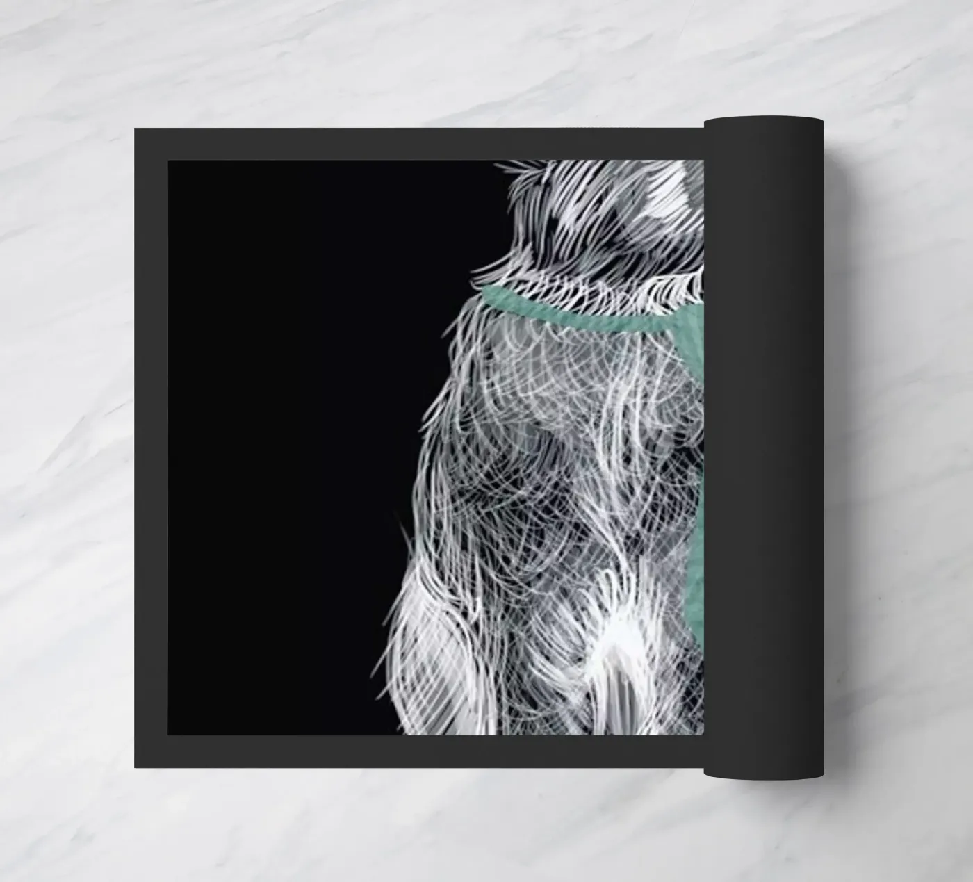 Fancy Rabbit doormat by Amalia Restrepo