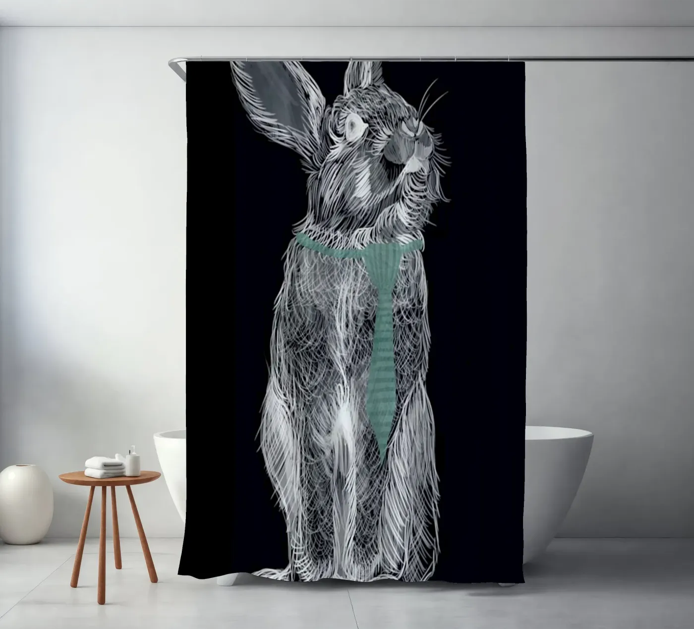 Fancy Rabbit douchegordijn van Amalia Restrepo