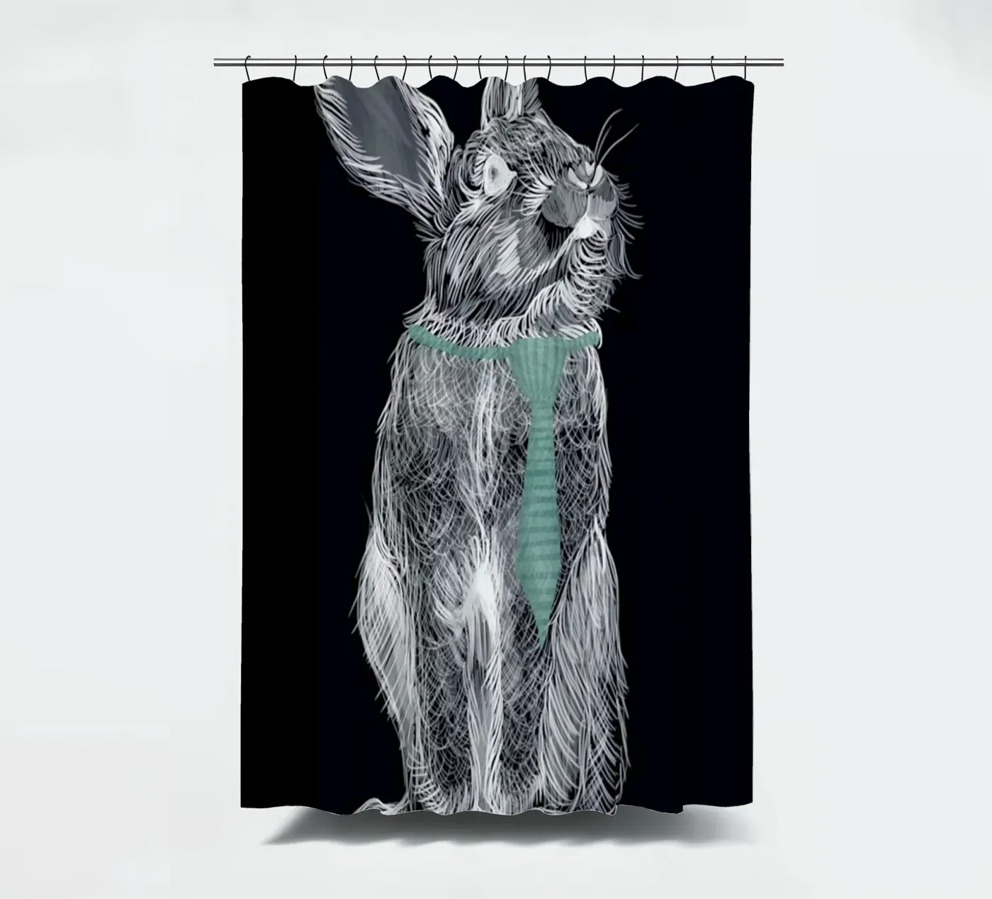 Fancy Rabbit douchegordijn van Amalia Restrepo