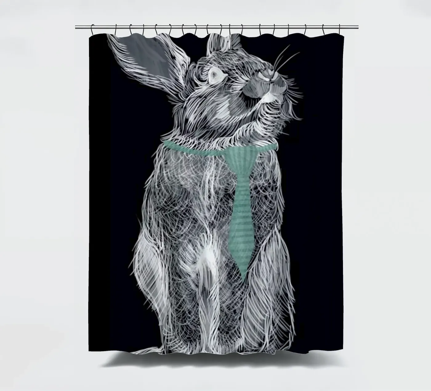 Fancy Rabbit douchegordijn van Amalia Restrepo