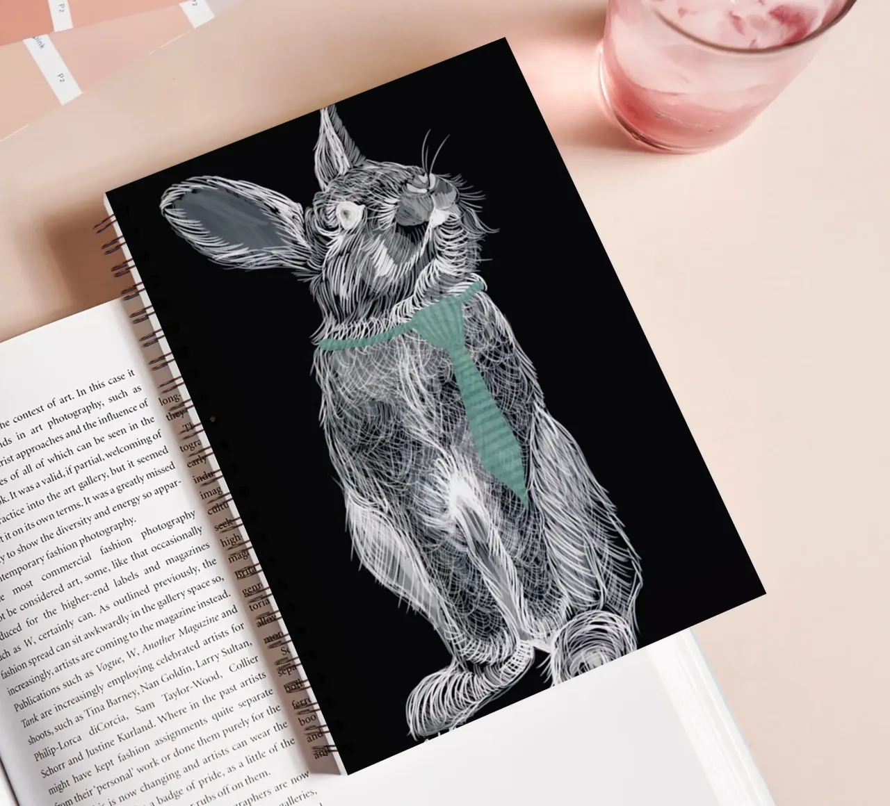 Fancy Rabbit spiral notebook by Amalia Restrepo