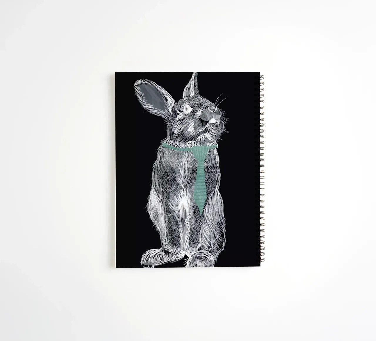 Fancy Rabbit spiral notebook by Amalia Restrepo