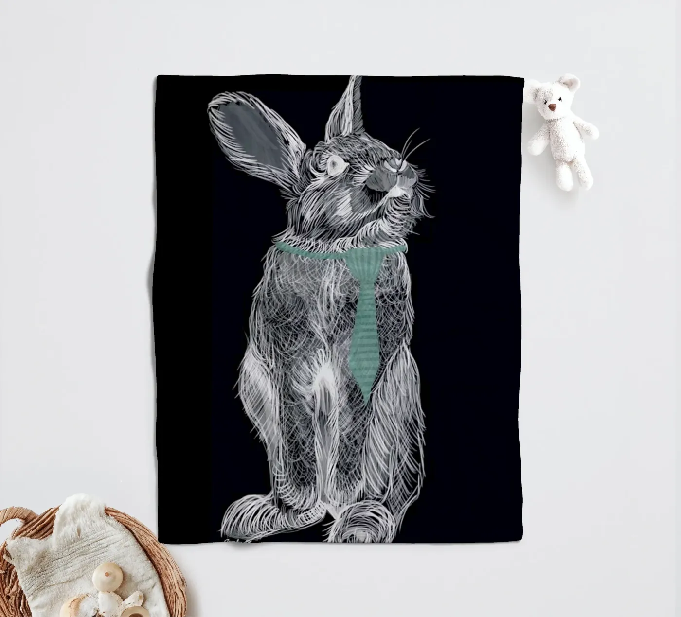 Fancy Rabbit fleecedeken van Amalia Restrepo