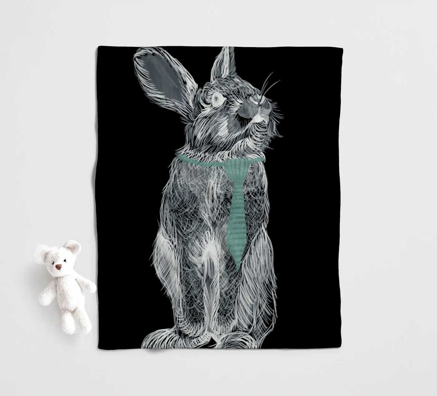 Fancy Rabbit fleecedeken van Amalia Restrepo