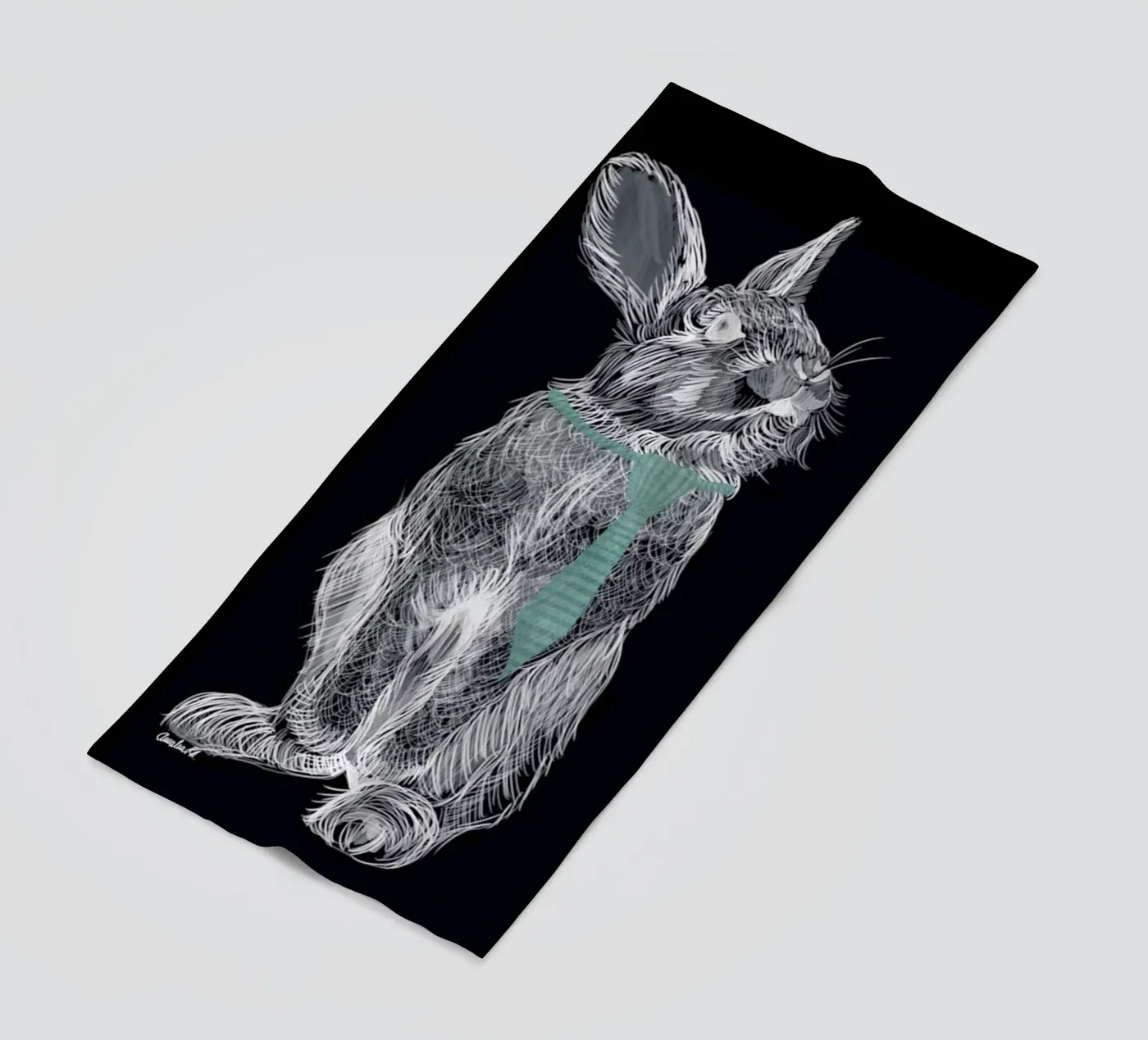 Fancy Rabbit Strandtuch von Amalia Restrepo