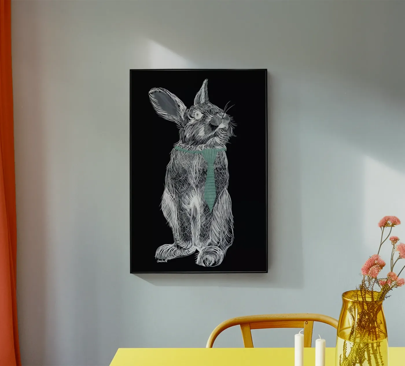 Fancy Rabbit plexiglas de Amalia Restrepo