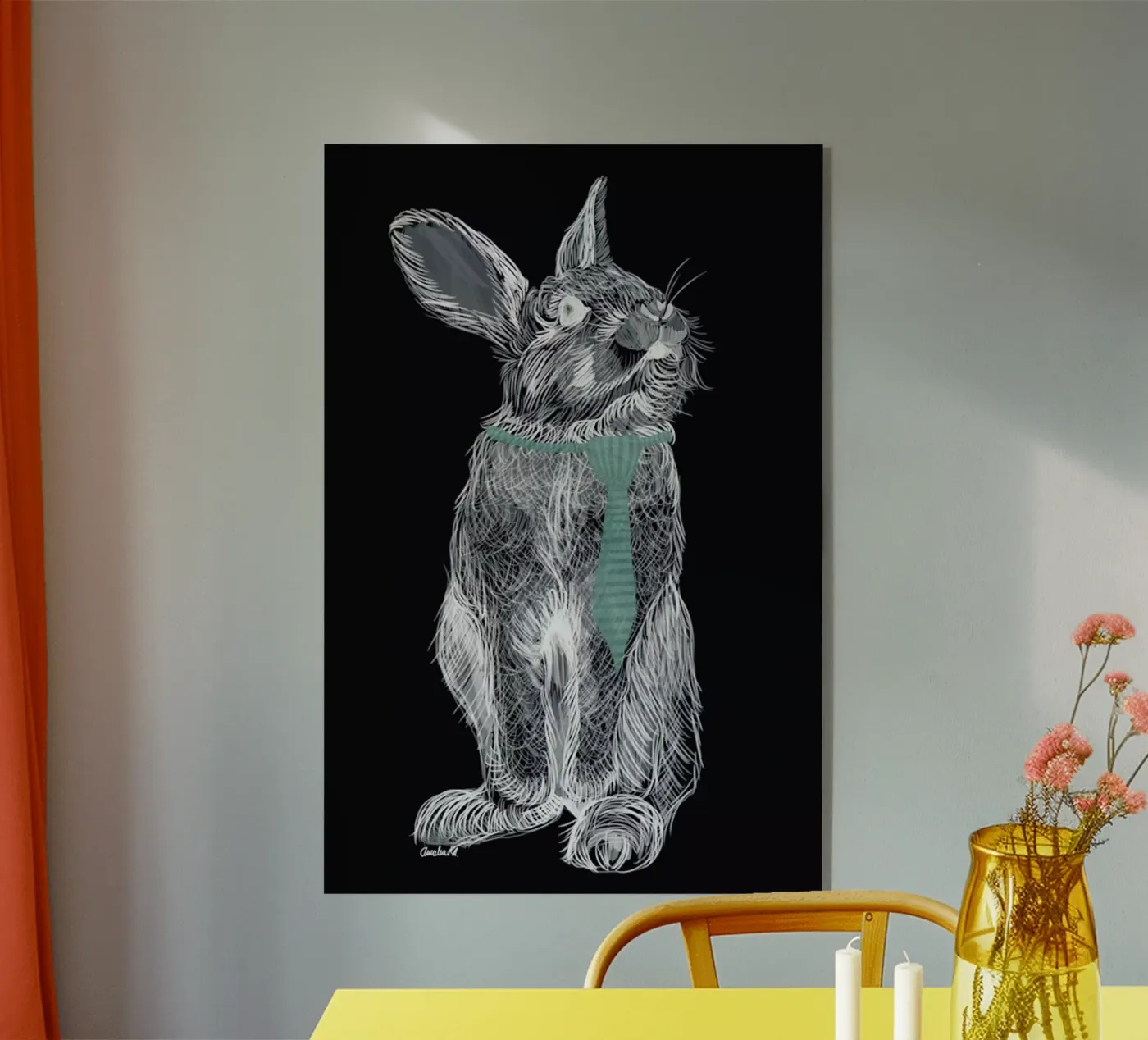 Fancy Rabbit plexiglas de Amalia Restrepo