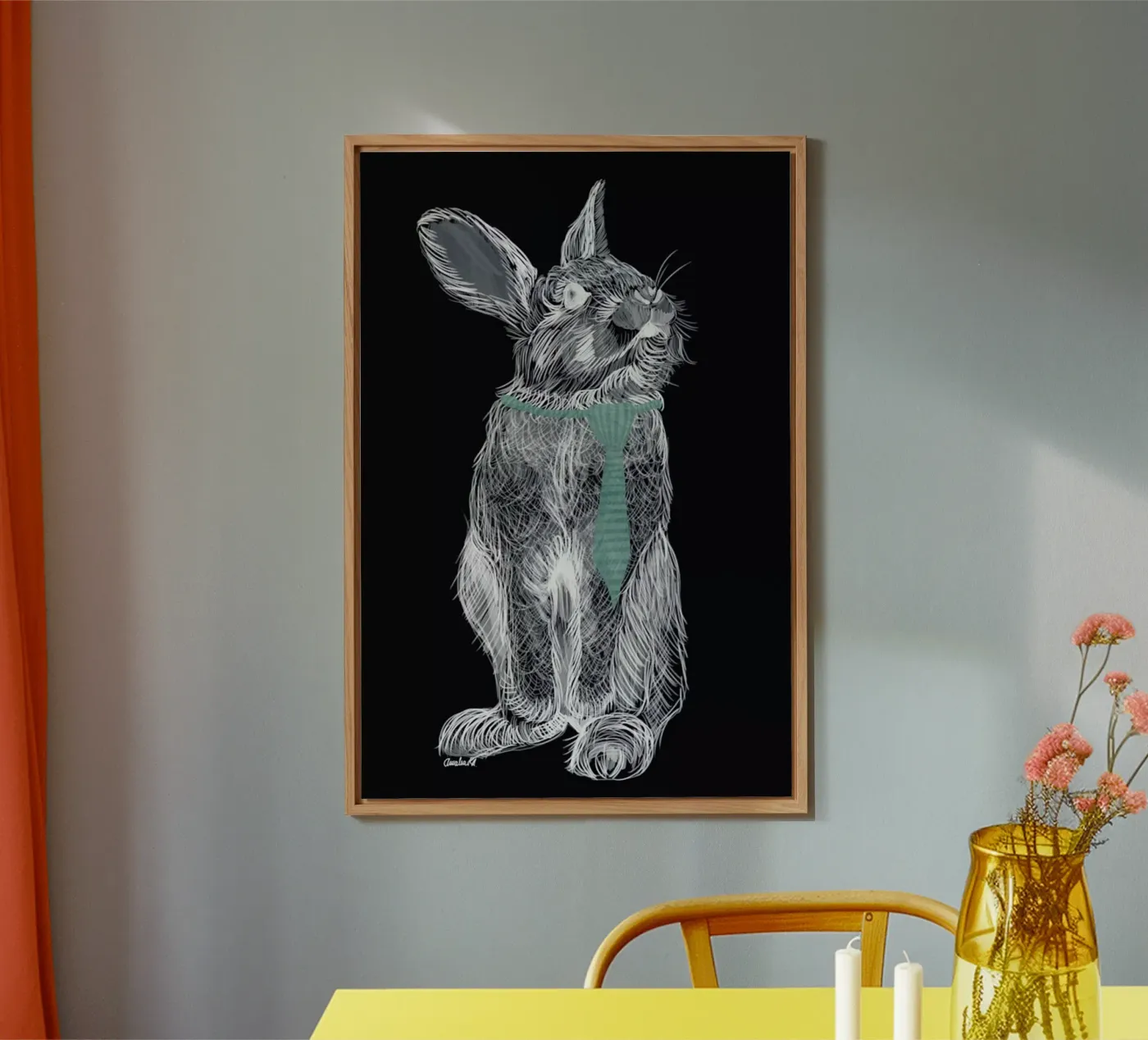 Fancy Rabbit alluminio dibond da Amalia Restrepo