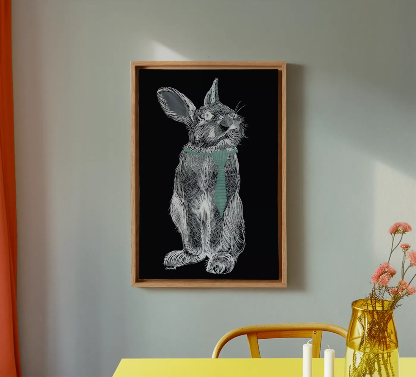 Fancy Rabbit toile de Amalia Restrepo