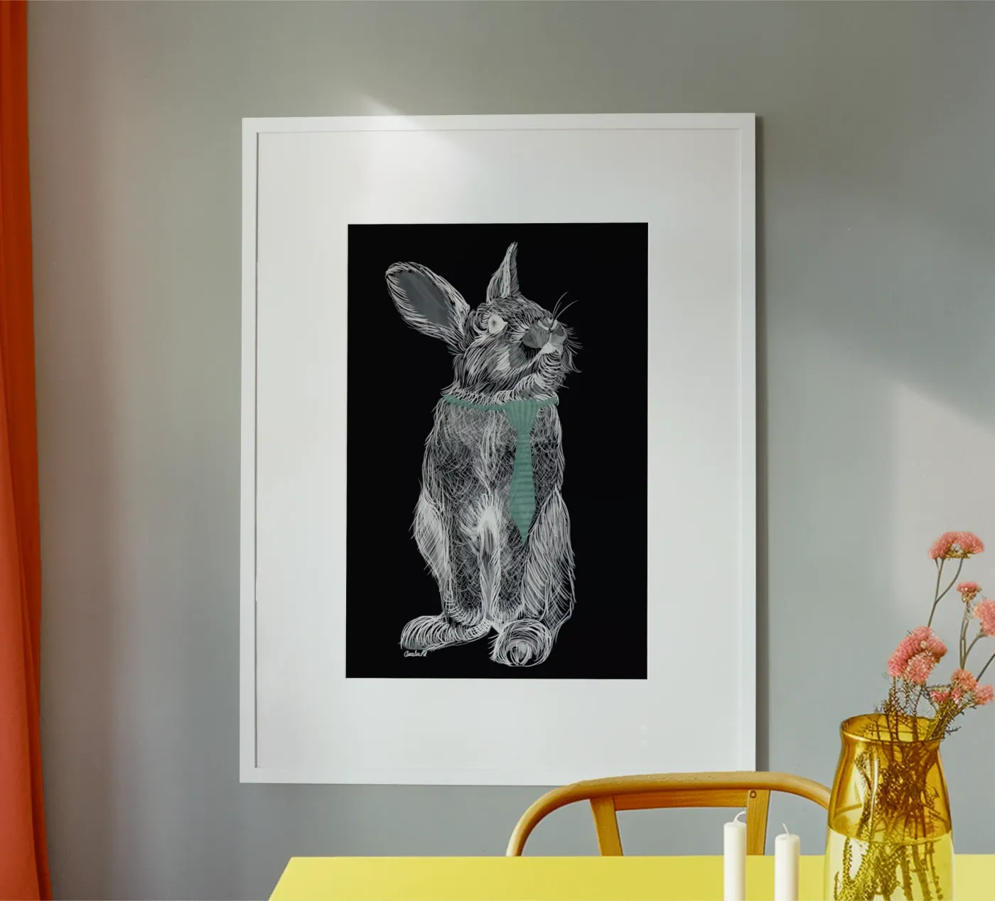 Fancy Rabbit poster van Amalia Restrepo