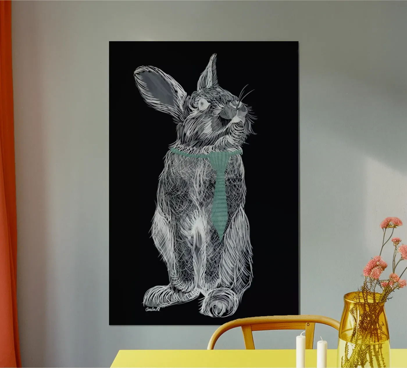 Fancy Rabbit poster van Amalia Restrepo